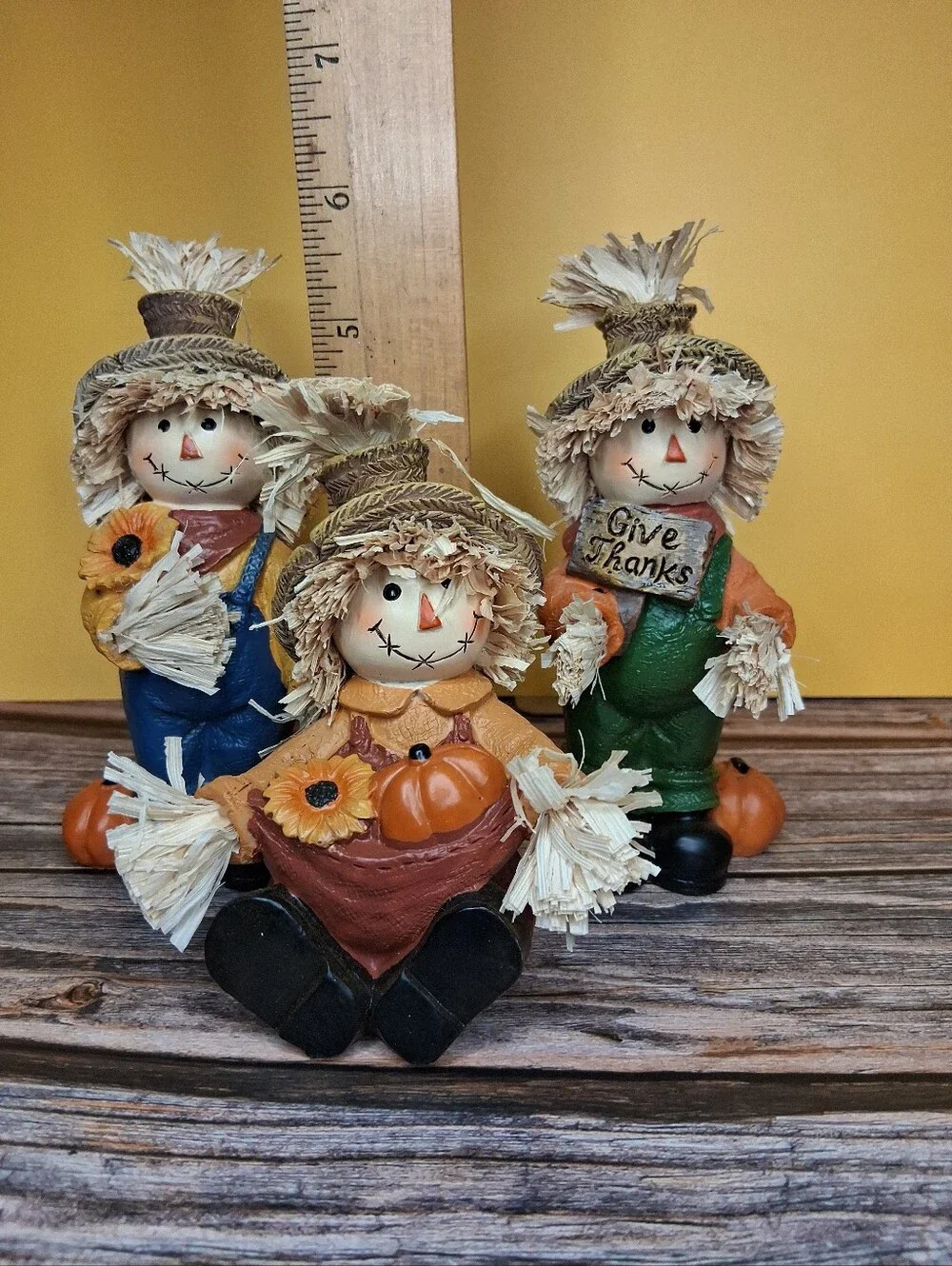 Hobby Lobby 3 Scarecrow Figurines 6